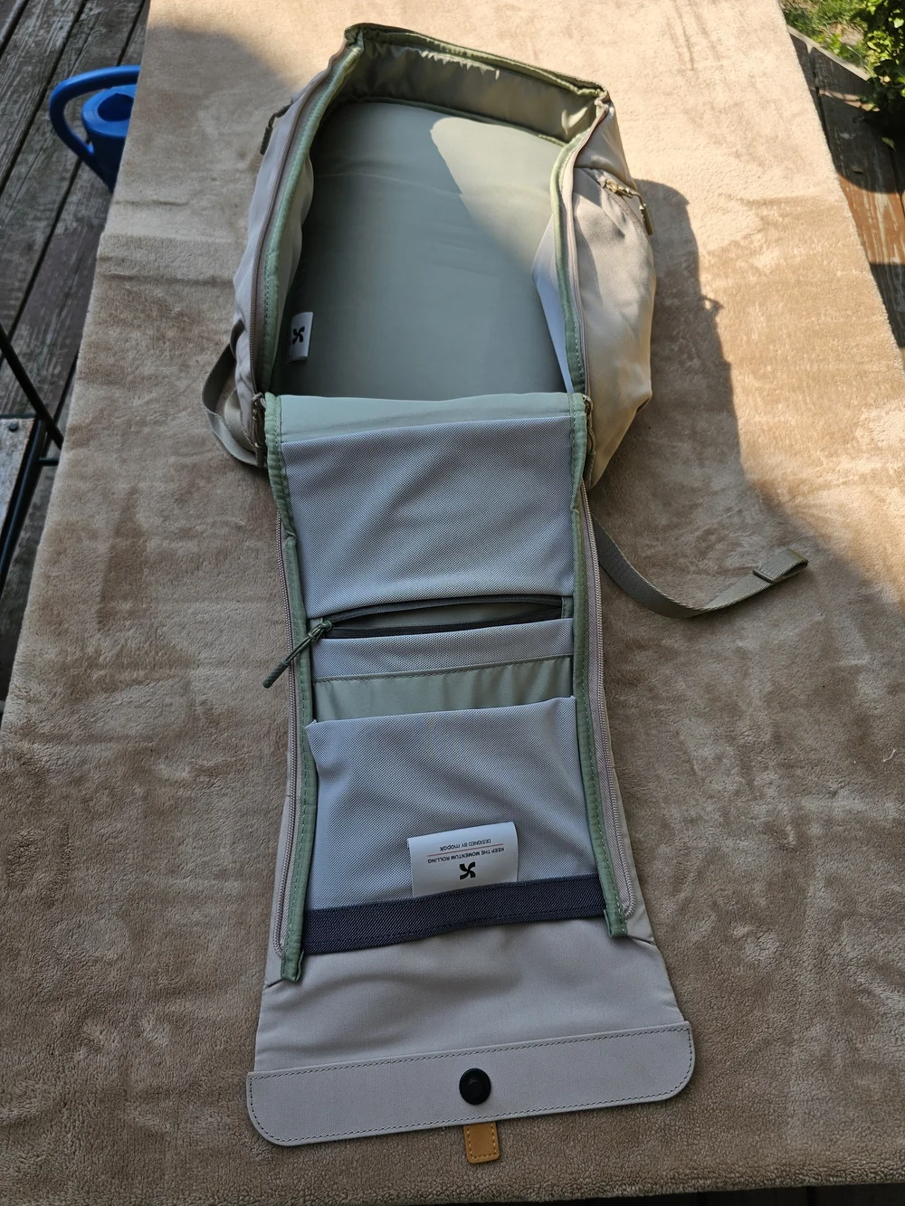 Mopak Light Beige Men's Backpack - Minimalist Carry
